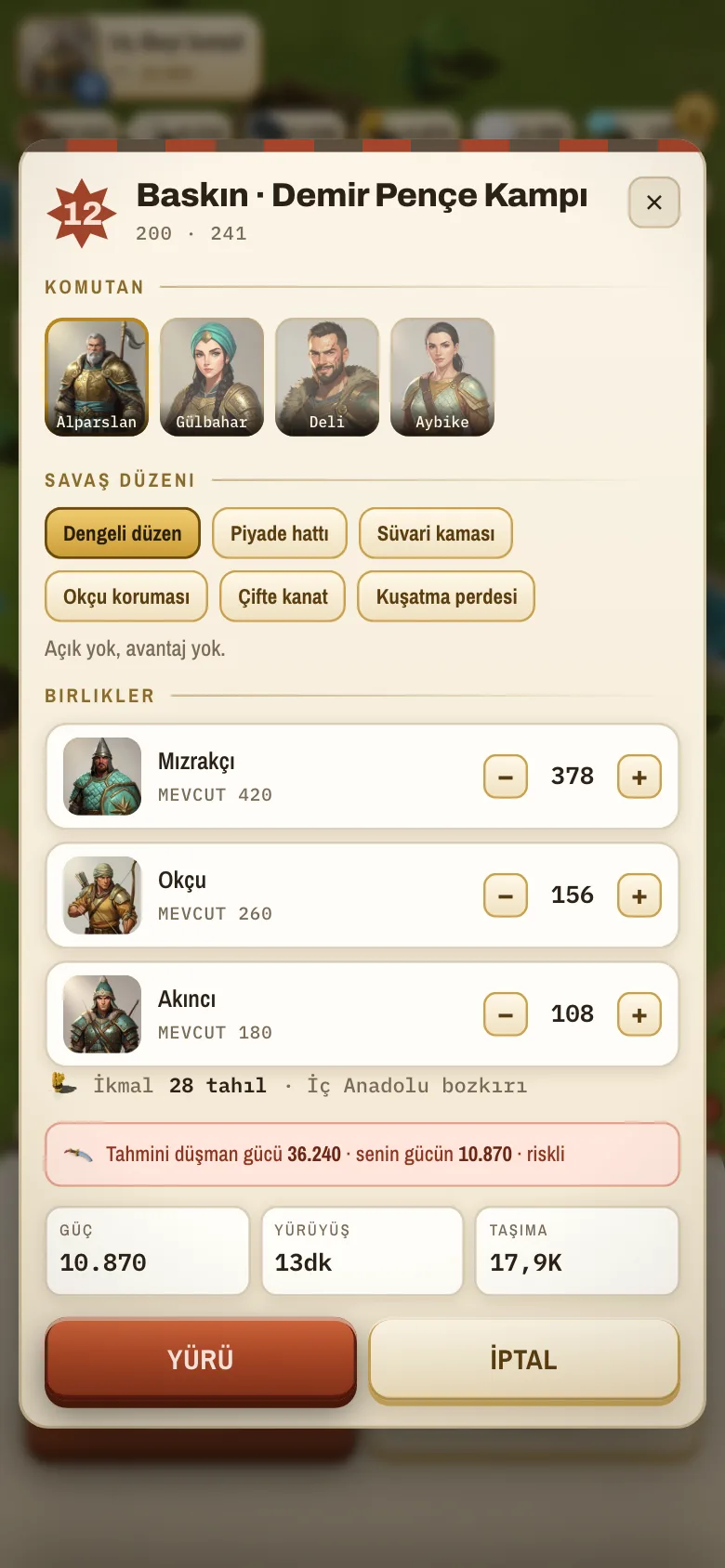 Yürüyüş ve savaş düzeni